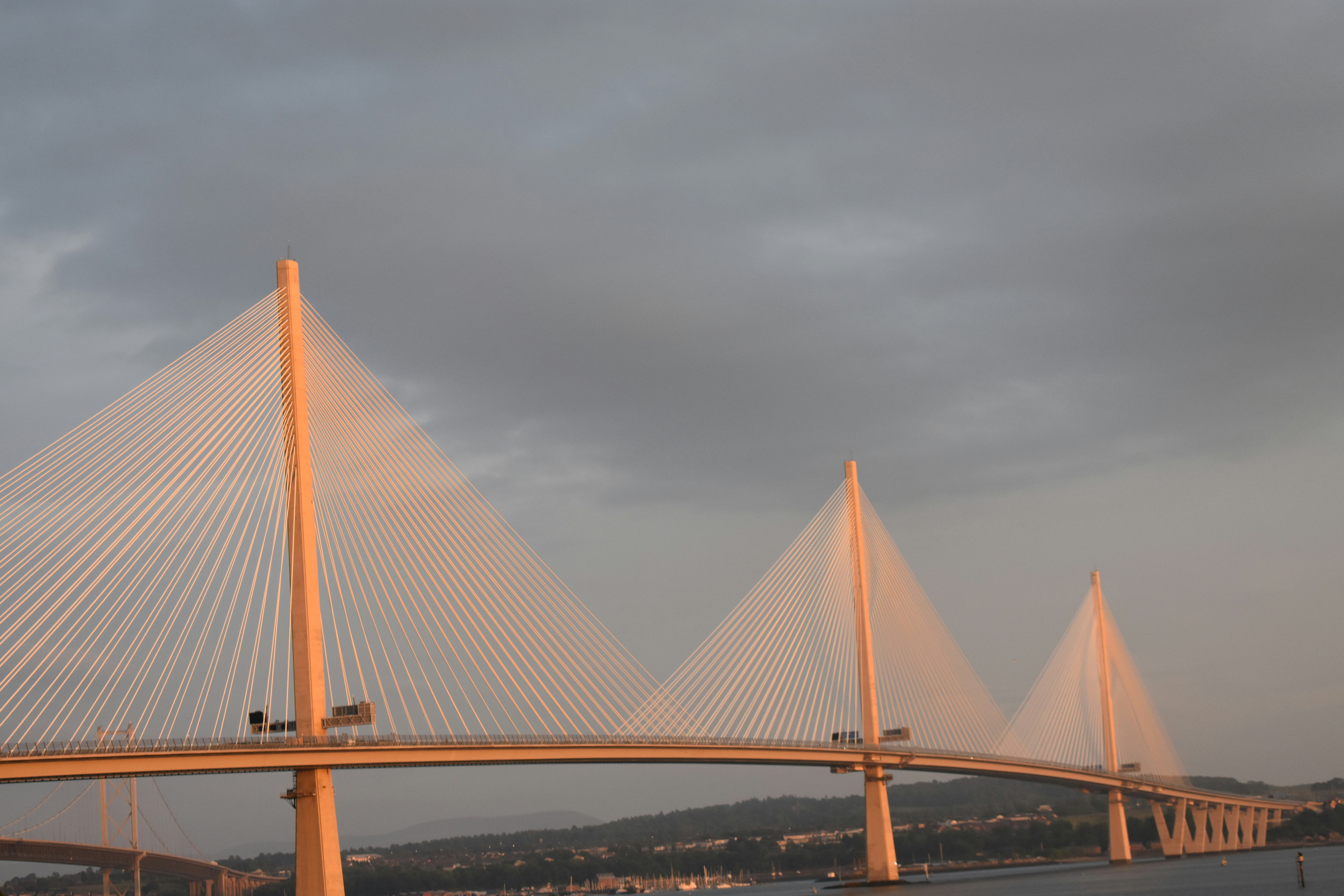 a large bridge spanning over a body of water