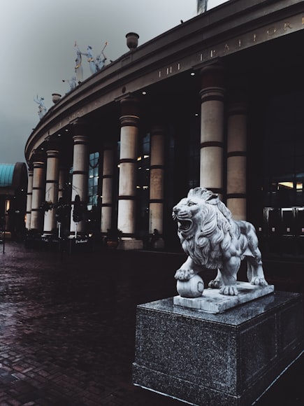 Marble Lion Statue