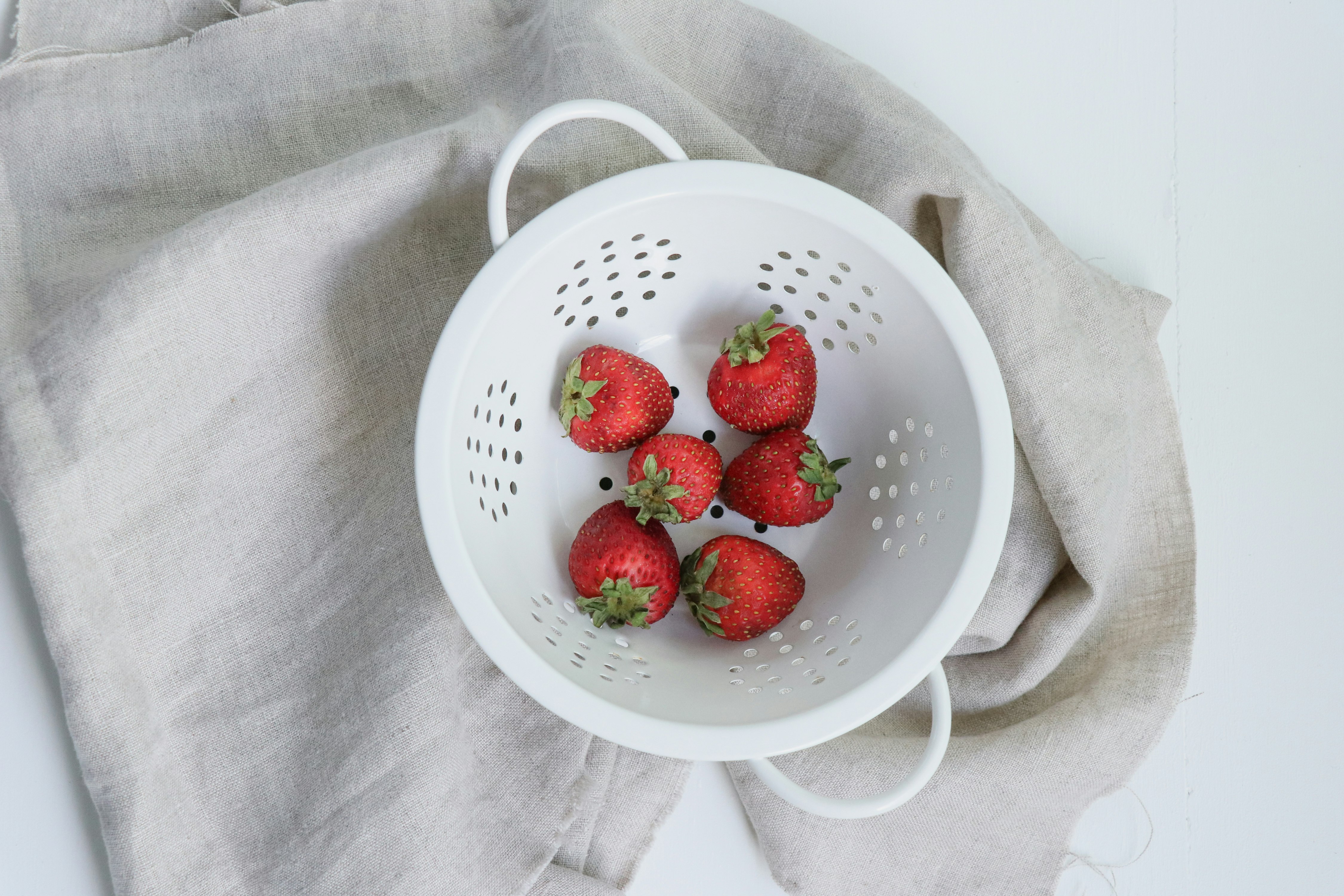 strawberries on basket