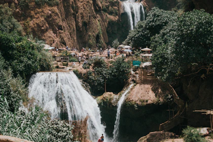 Vista general de las cascadas de Ouzoud