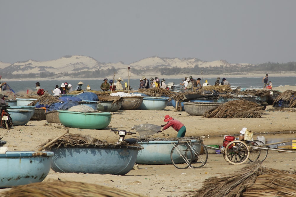 men working on shore