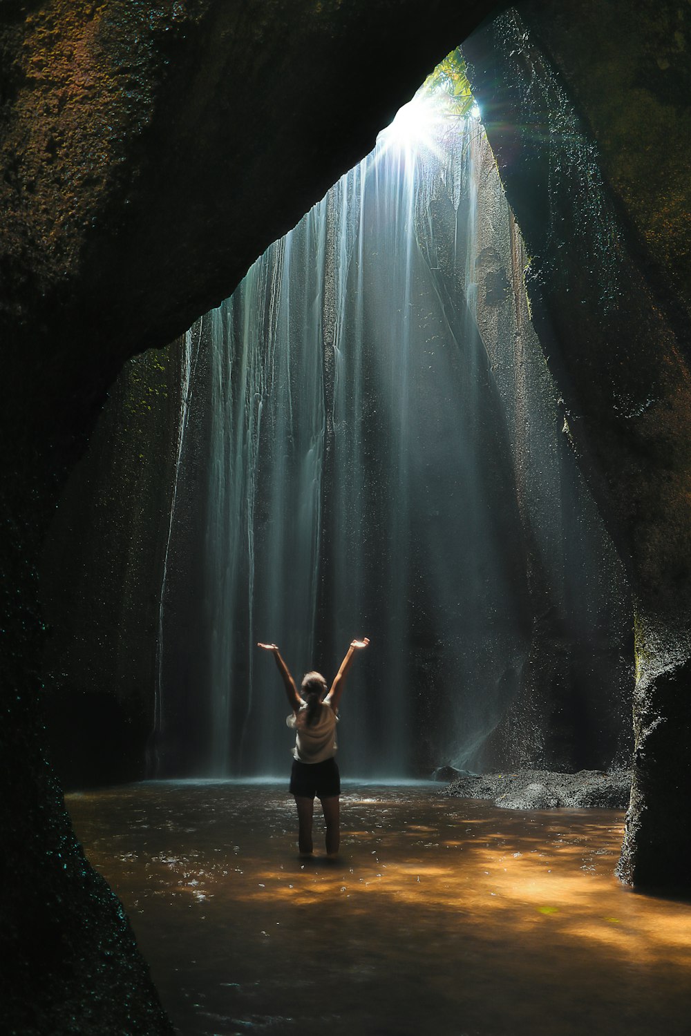 man standing on water