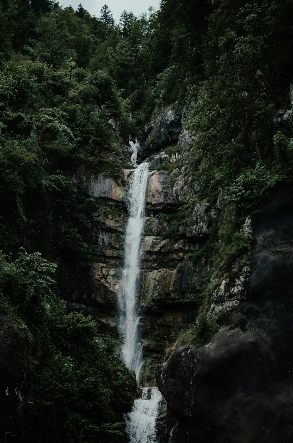 close-up of waterfalls