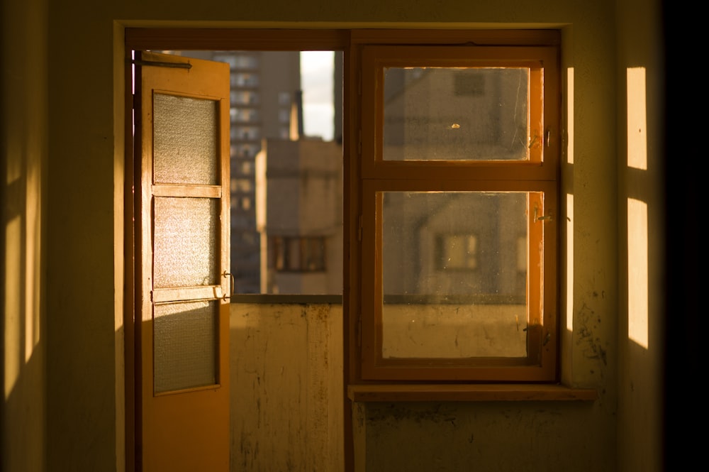 brown wooden door