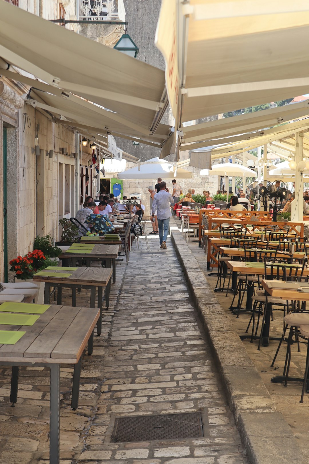 people sitting at tables