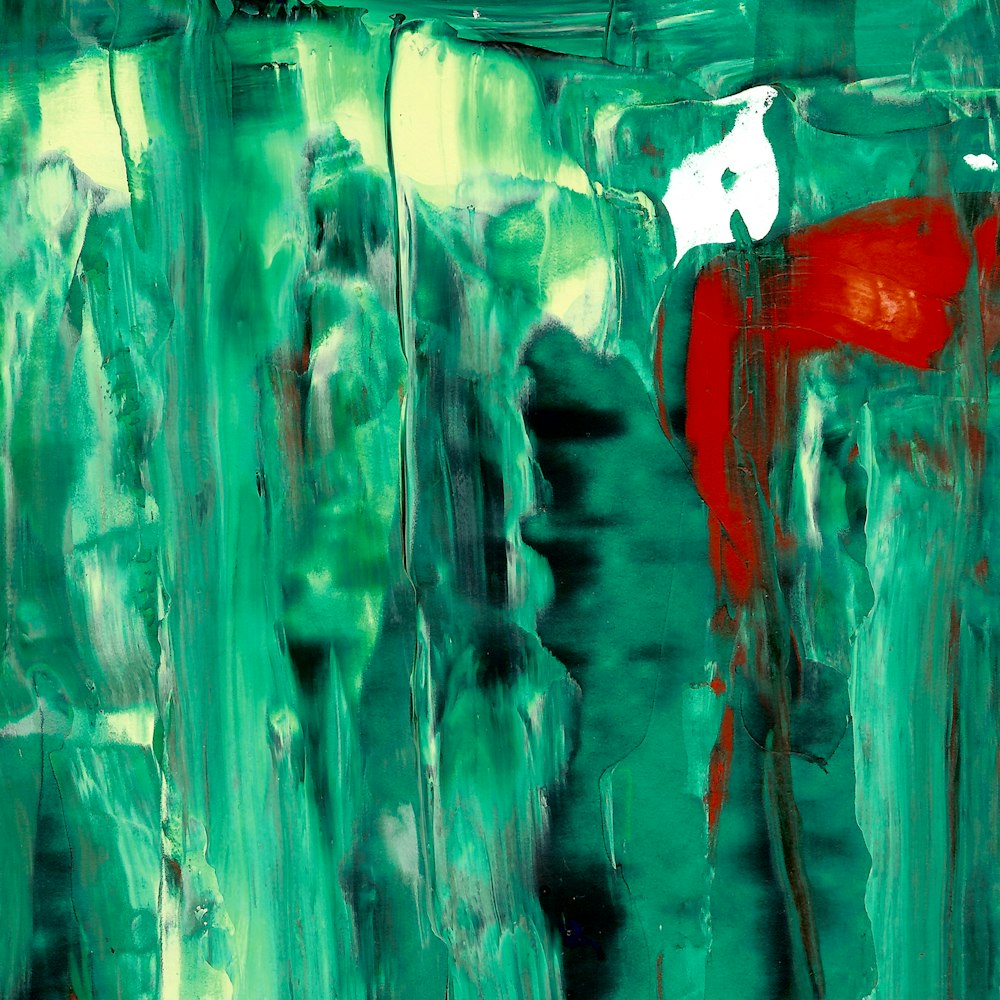 Peinture verte et rouge