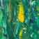 green and yellow canvas painting
