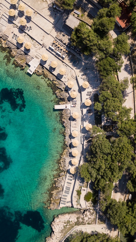 aerial photography of seashore in Obonjan Croatia
