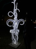 A glowing sculpture representing the vibration waves of human energy.
