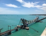 aerial photography of bridge
