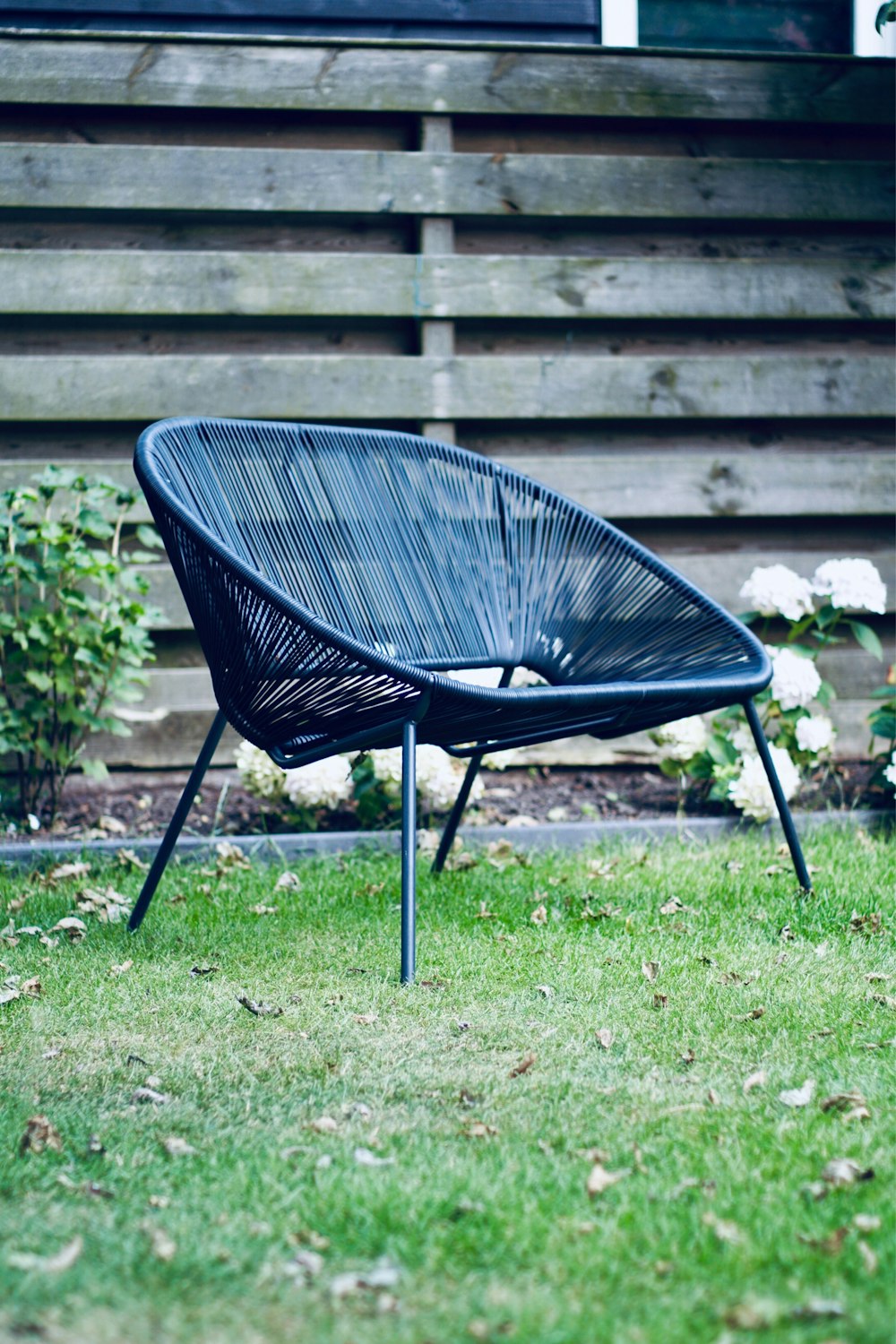 black wicker chair