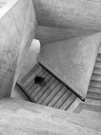 grey concrete stairs