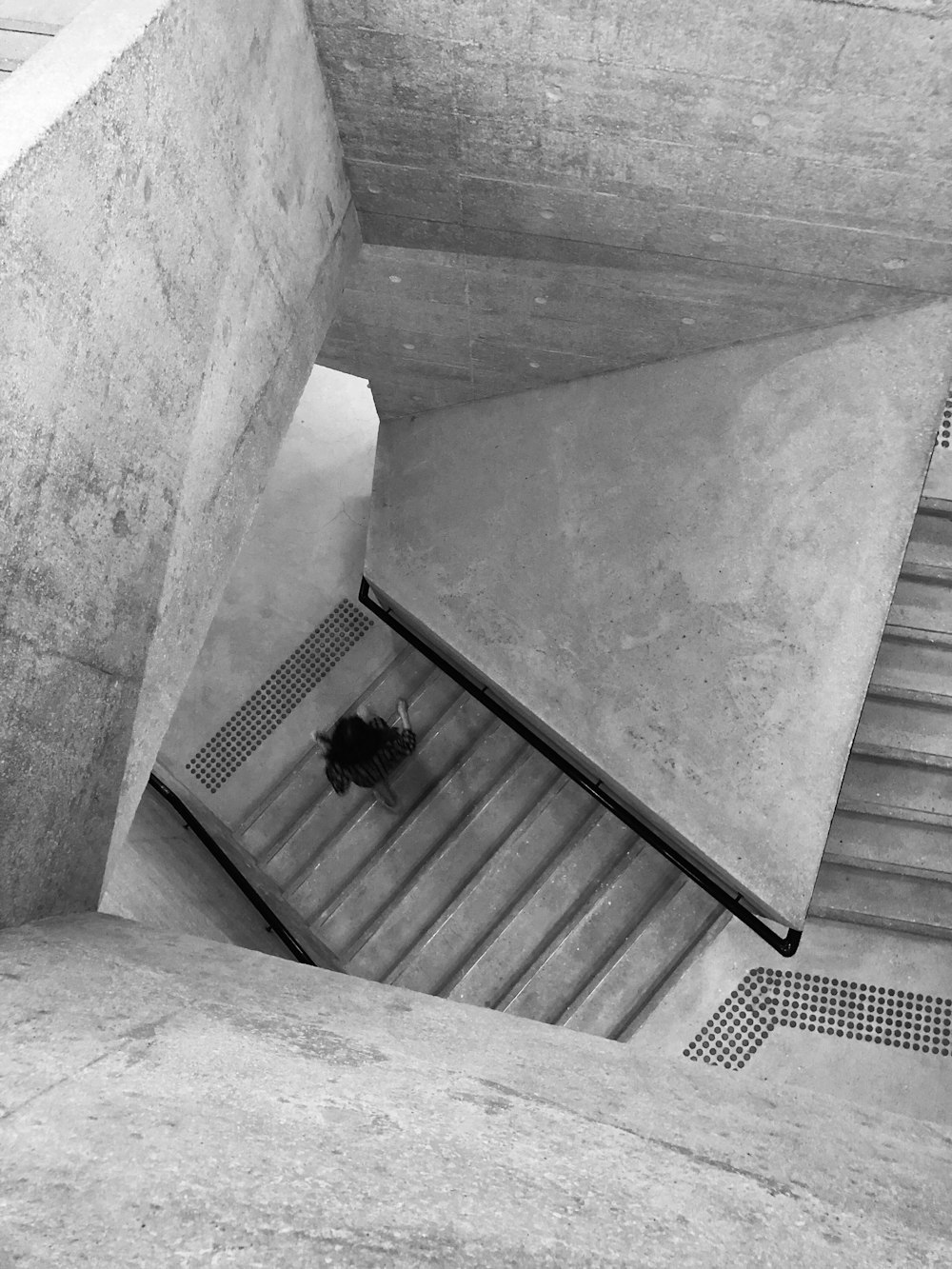 grey concrete stairs