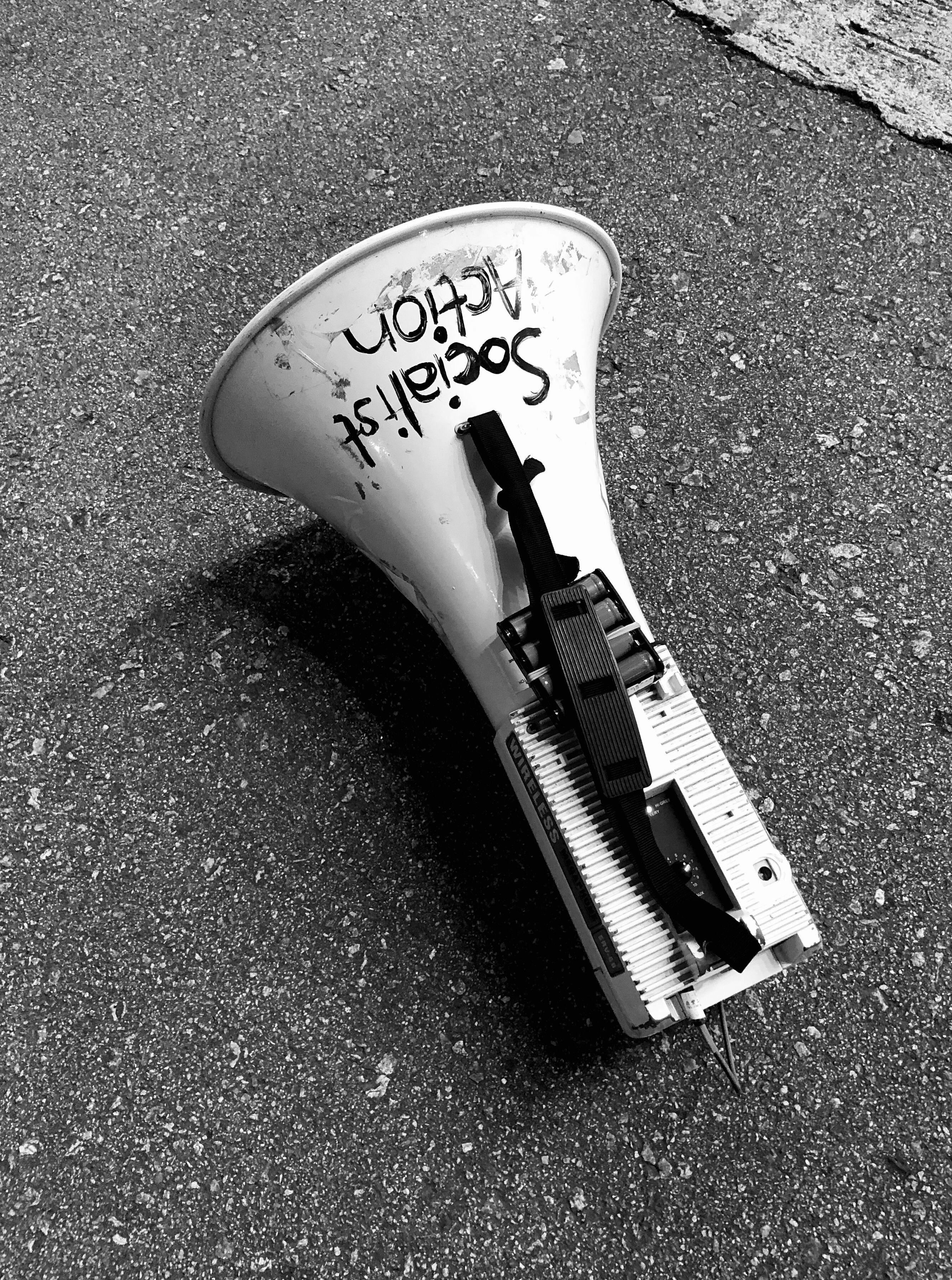 white and black device close-up photography