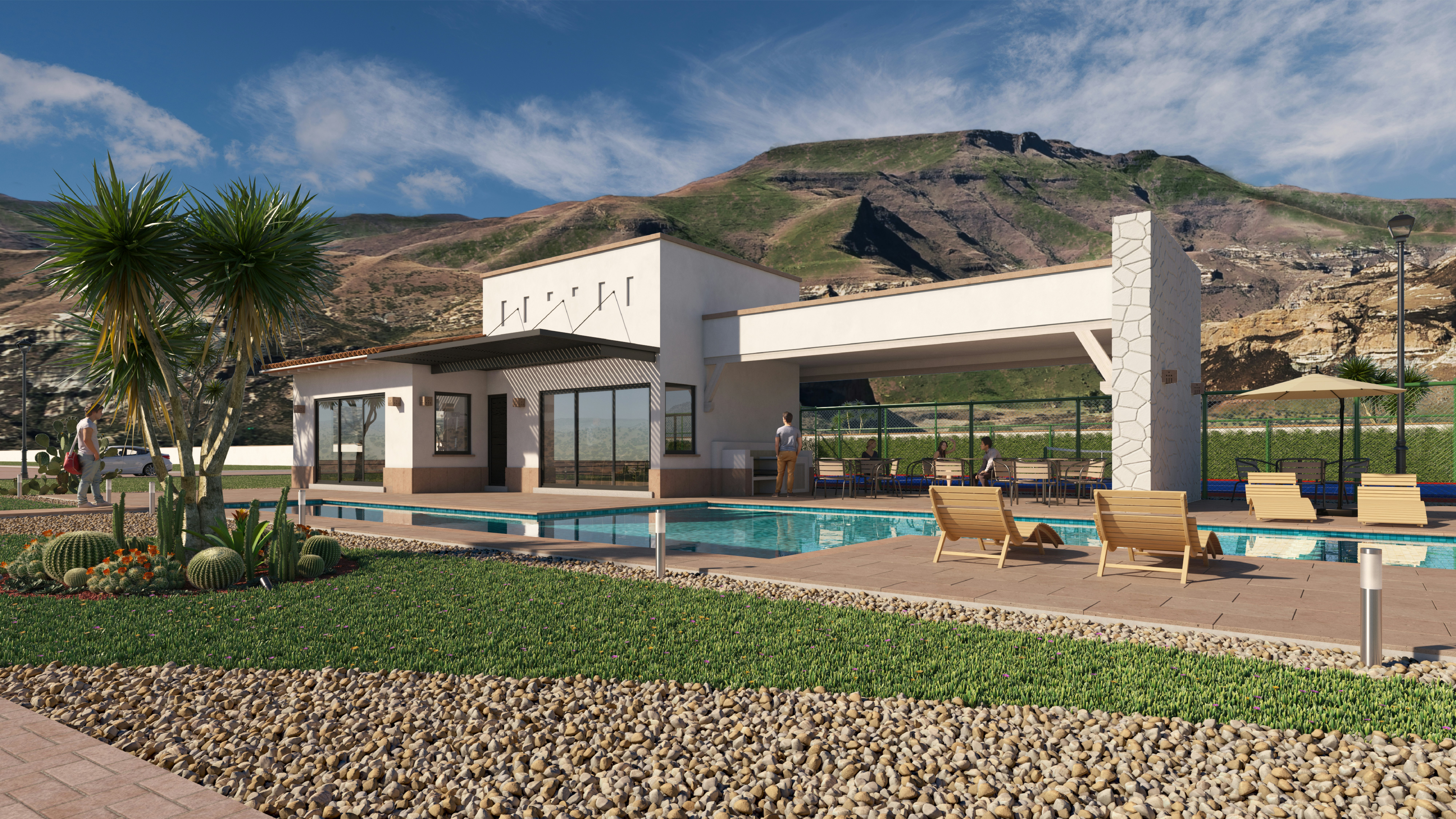 white concrete house