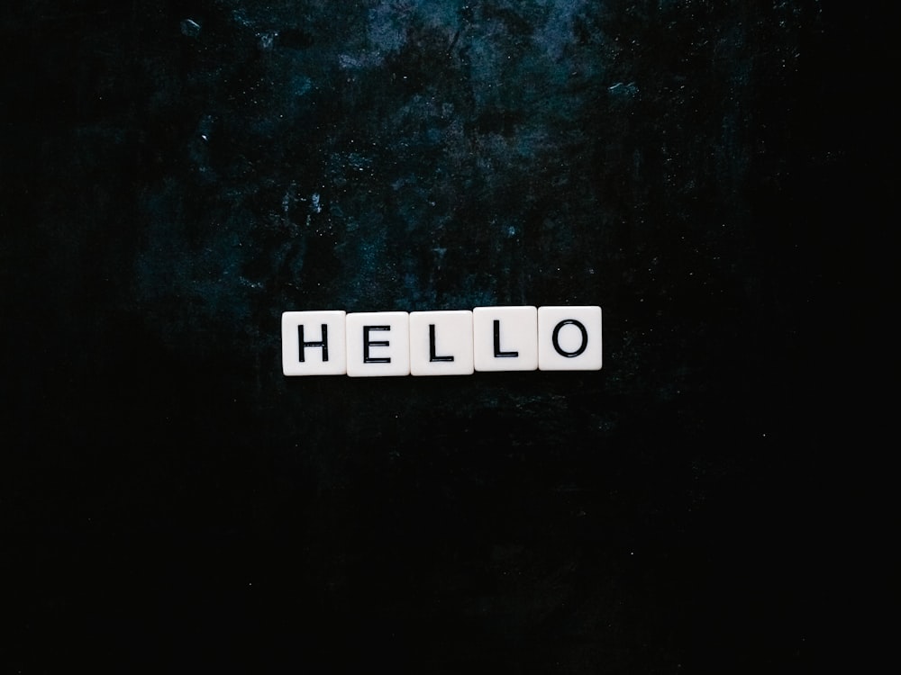 hello text with universe background
