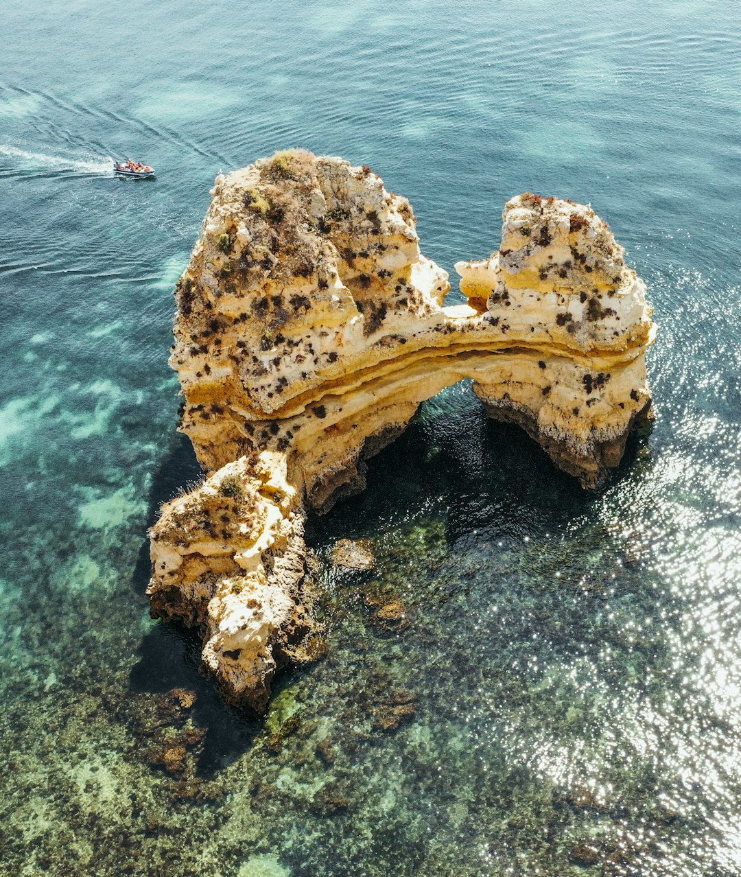 rock formation near sea