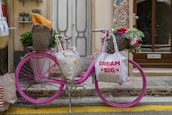 pink bicycle