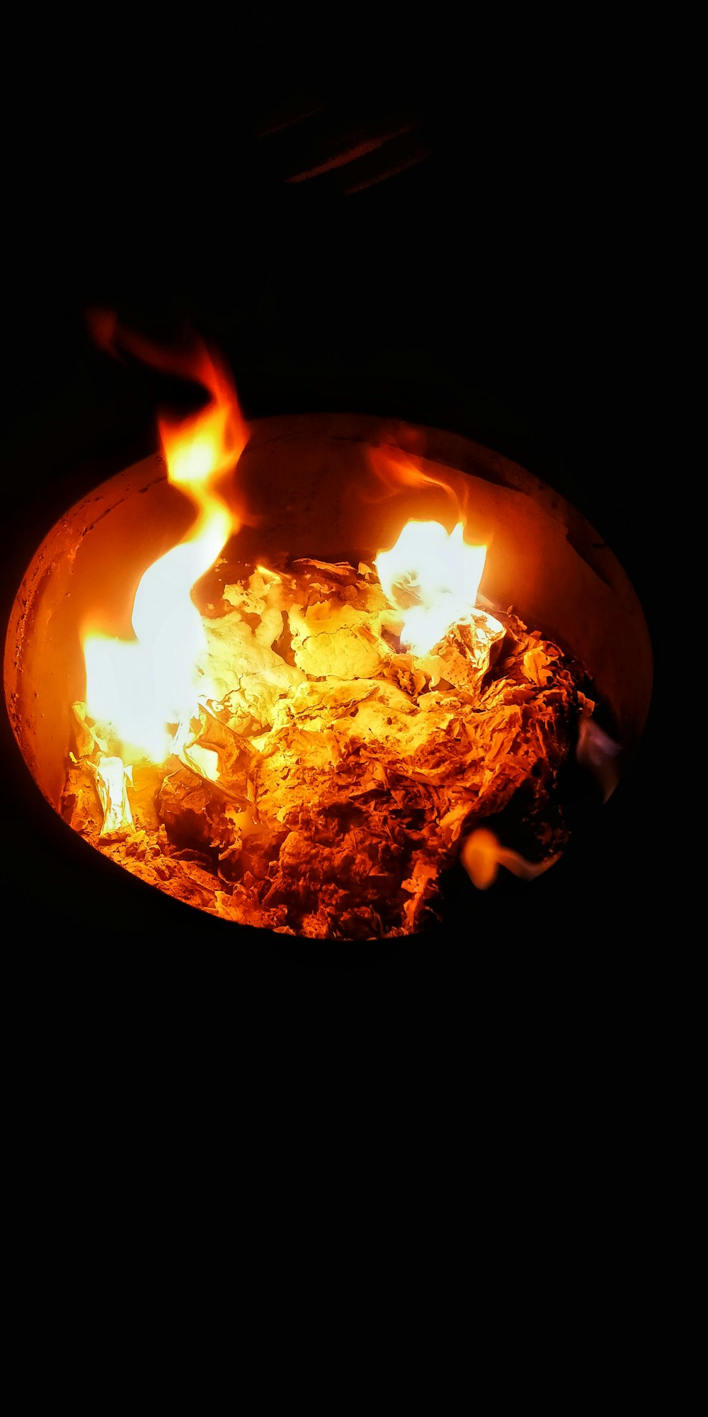 close-up of red fire