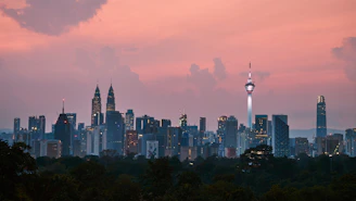 city scape at night