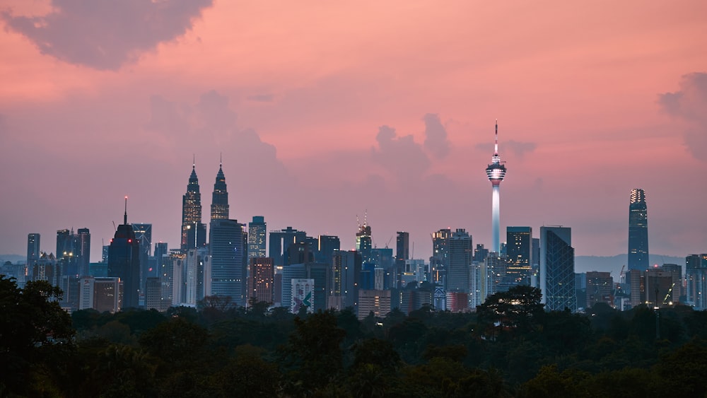 city scape at night