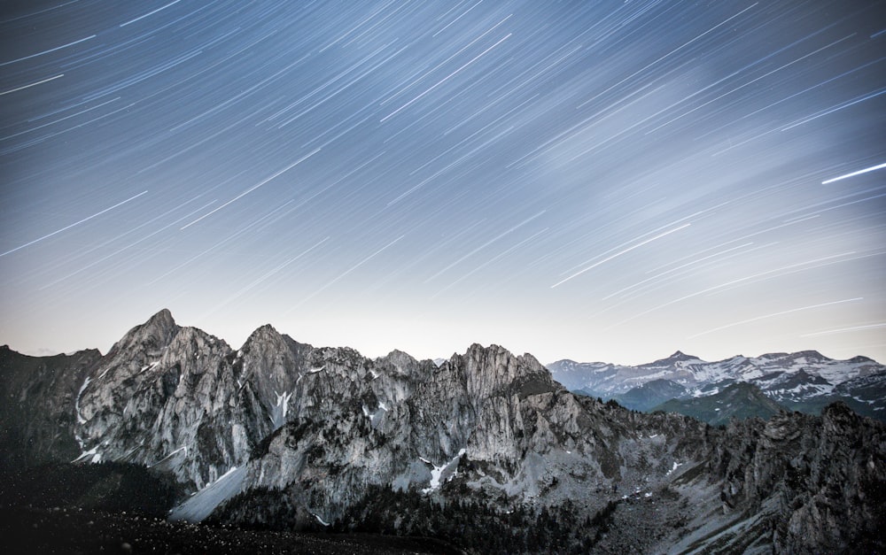 gray concrete mountains