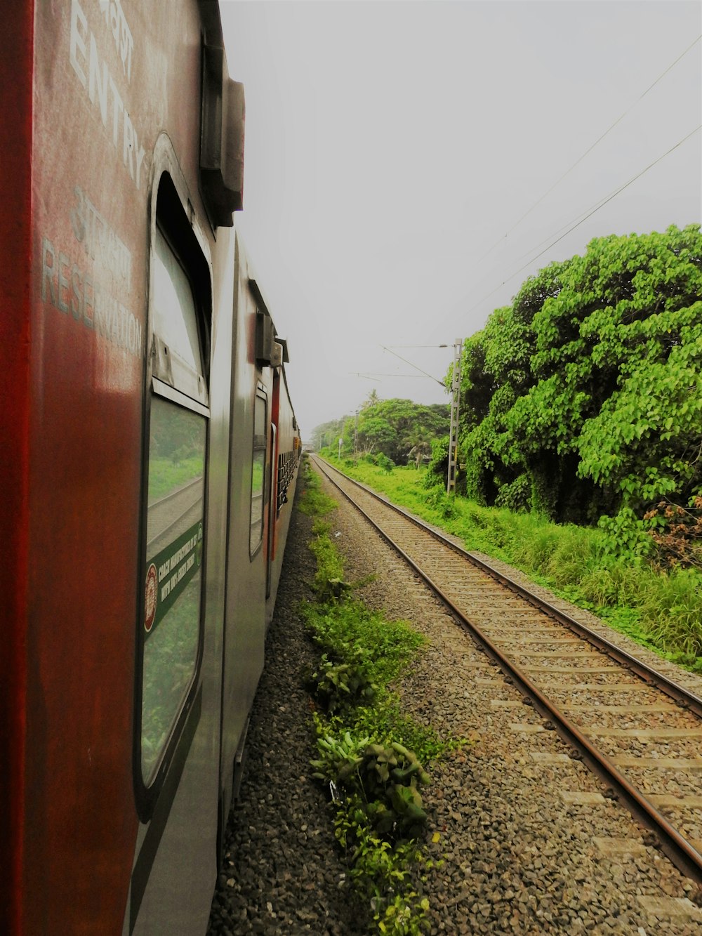 train beside empty railway