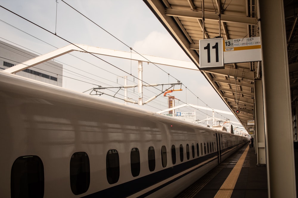 white electric train