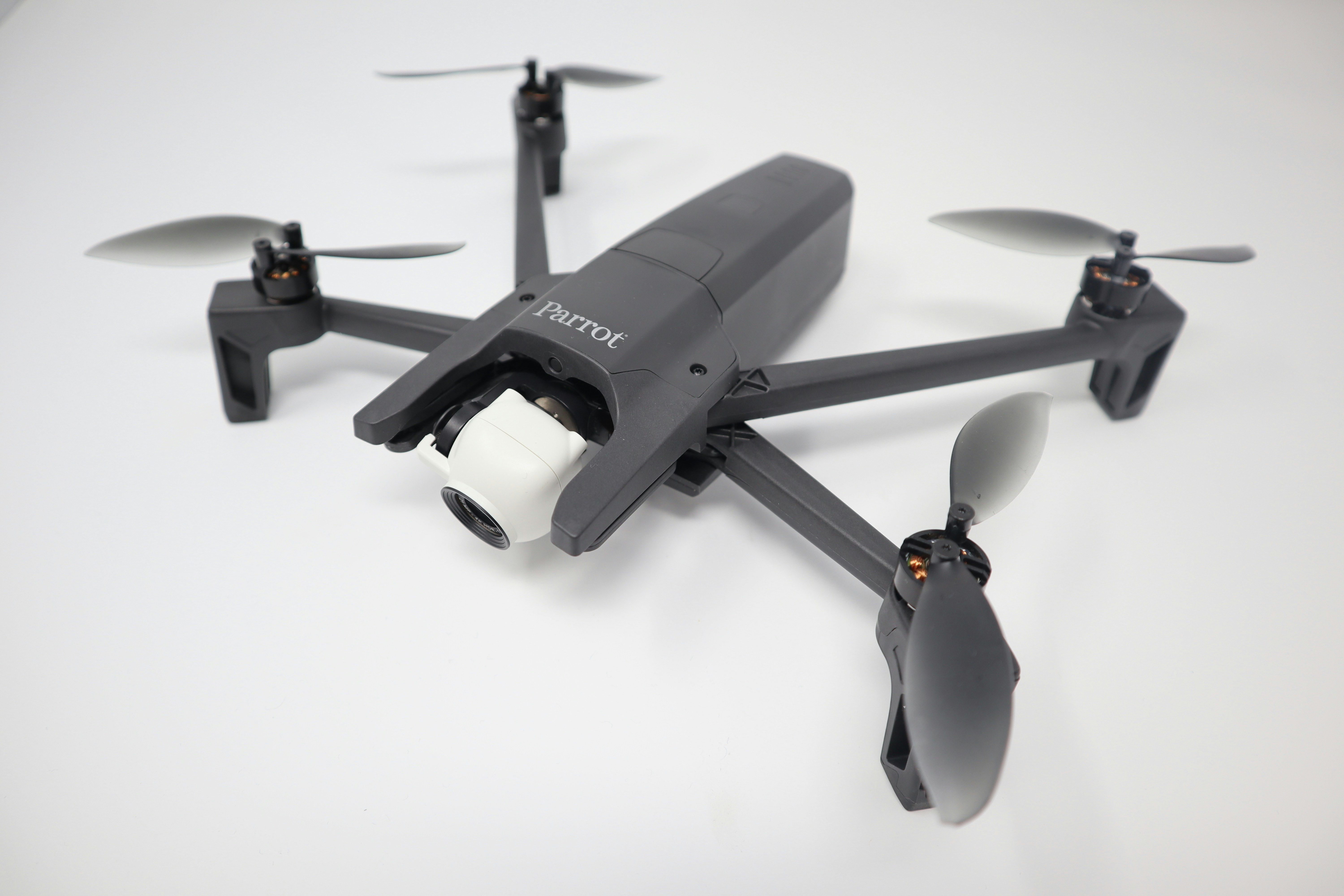 black quadcopter drone