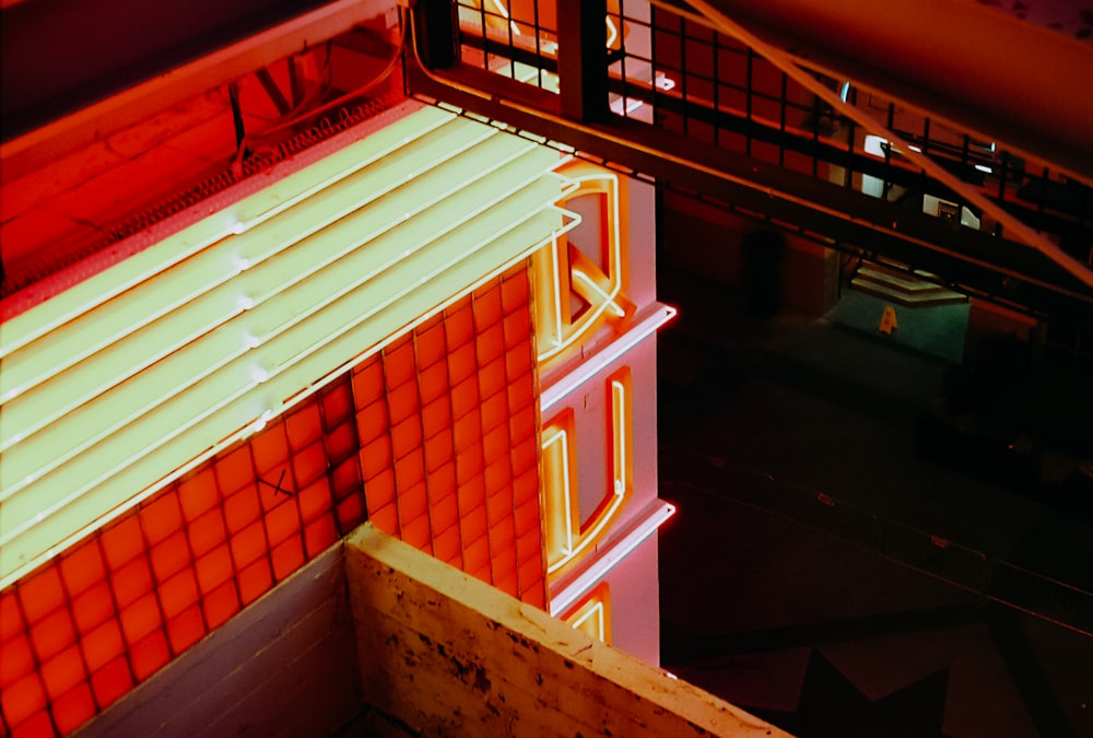 yellow neon signage