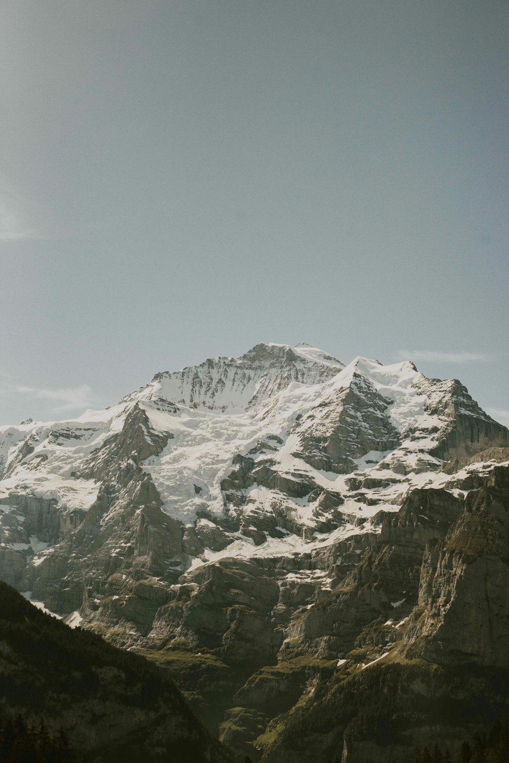 aerial photography of mountain