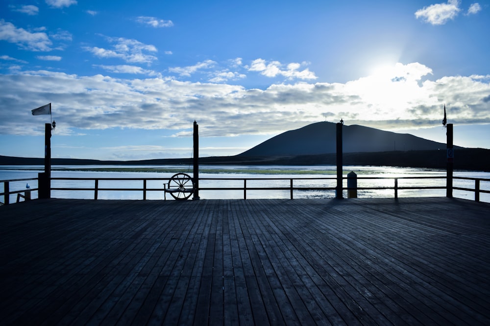 brown wooden dock during day