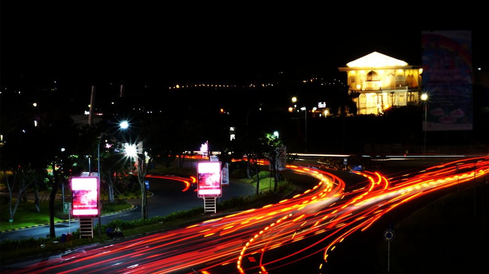 time-lapse photography of city during nighttime