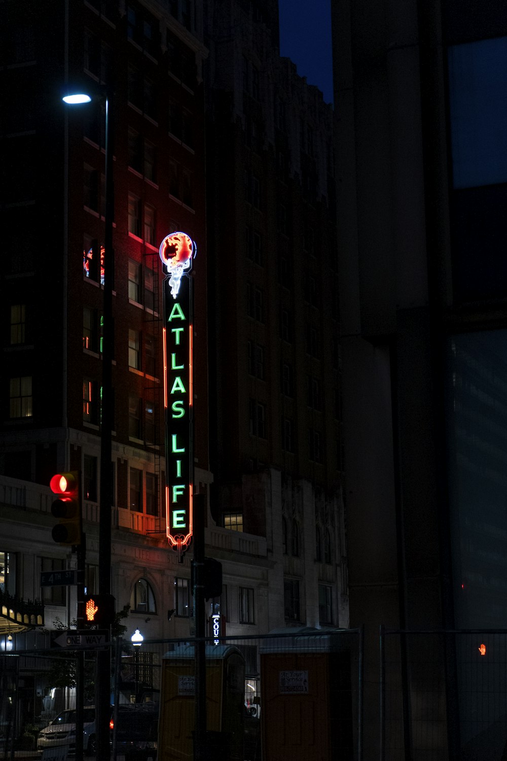 building during nighttime