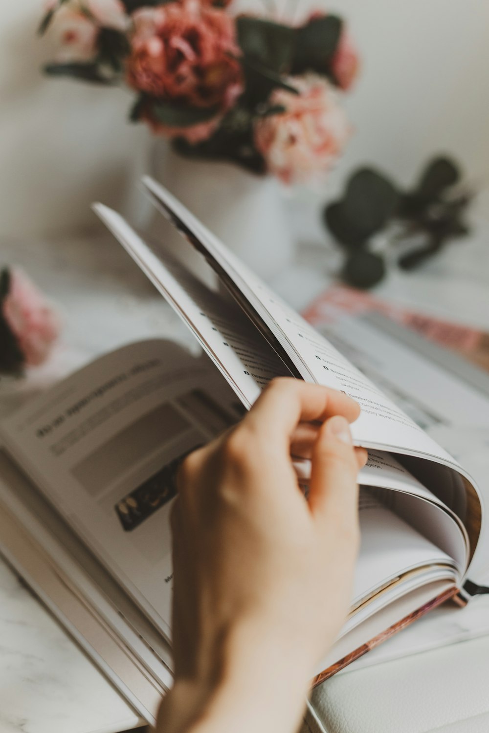 person holding book