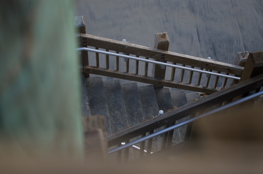 black and brown stairway