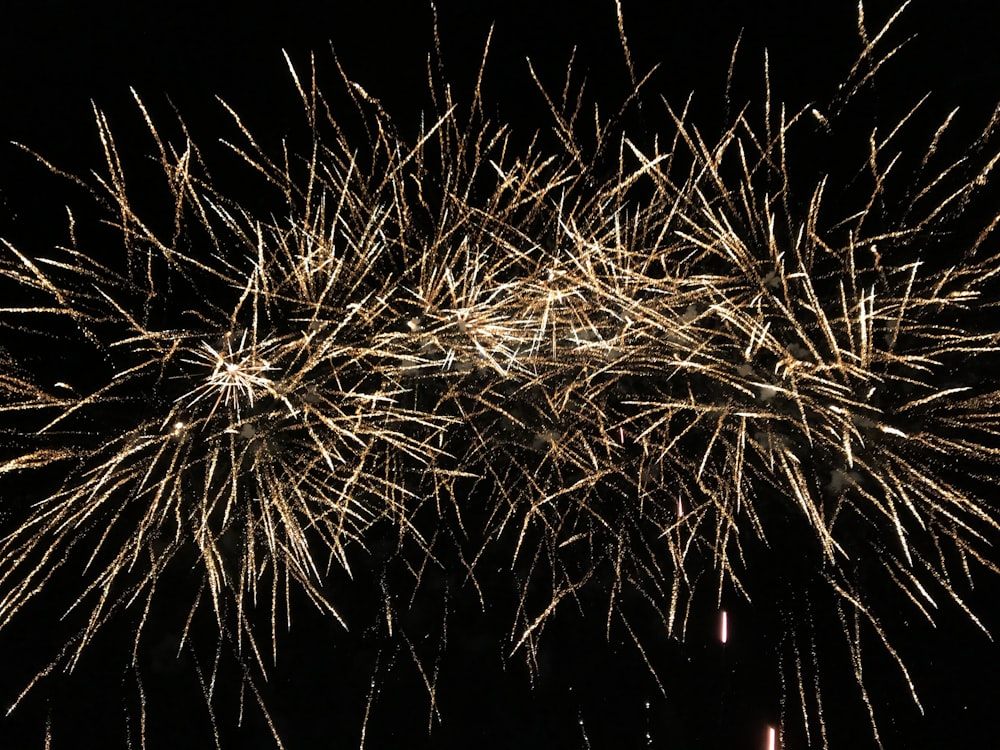 gelbes Feuerwerk
