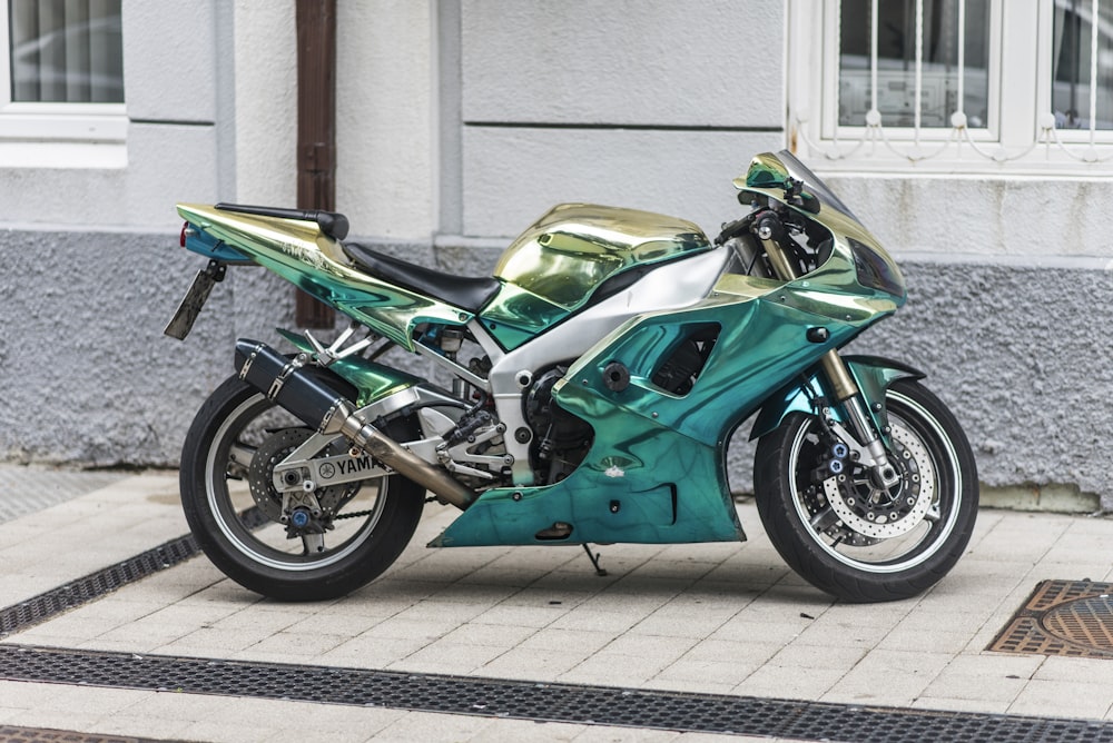 teal sports bike