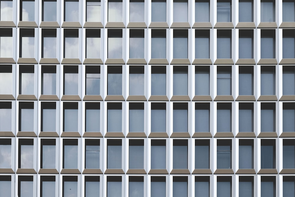 white and grey glass building