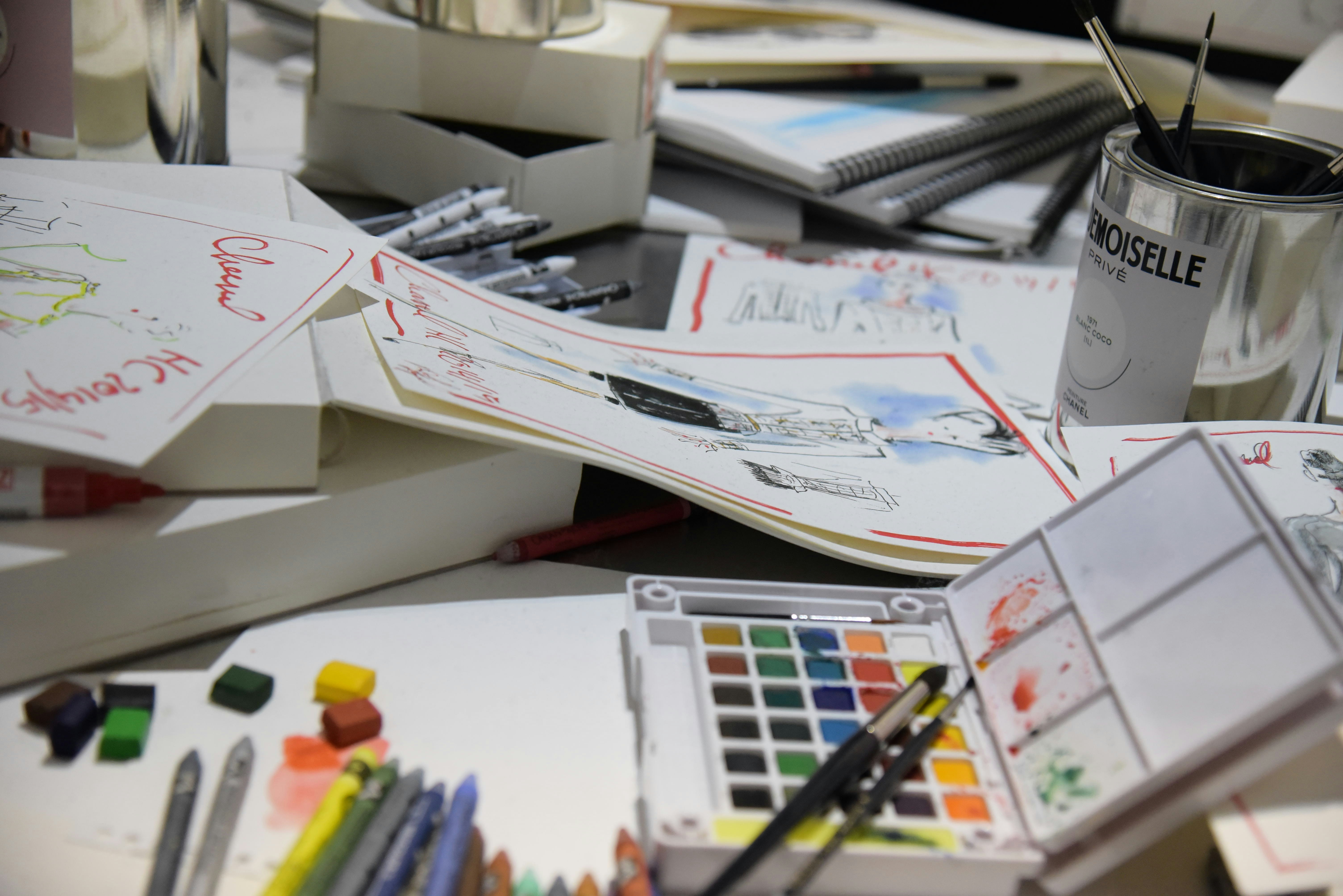 Illustration of design critique in progress