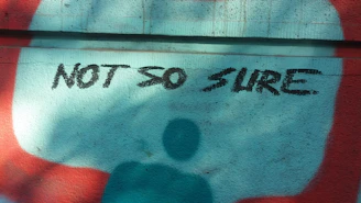 not sure text close-up photography