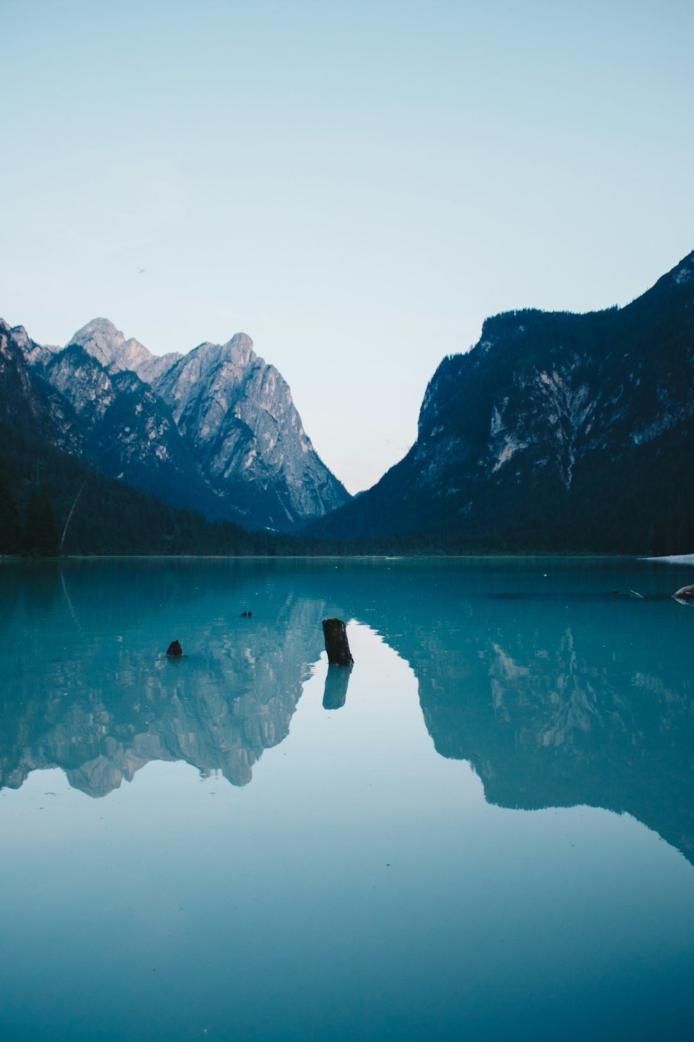 lake surrounded by hills