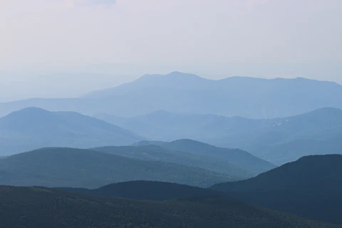 Layered blue ridgelines of the White Mountains