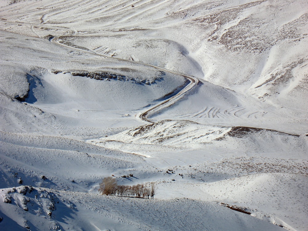 mountain covered with snow