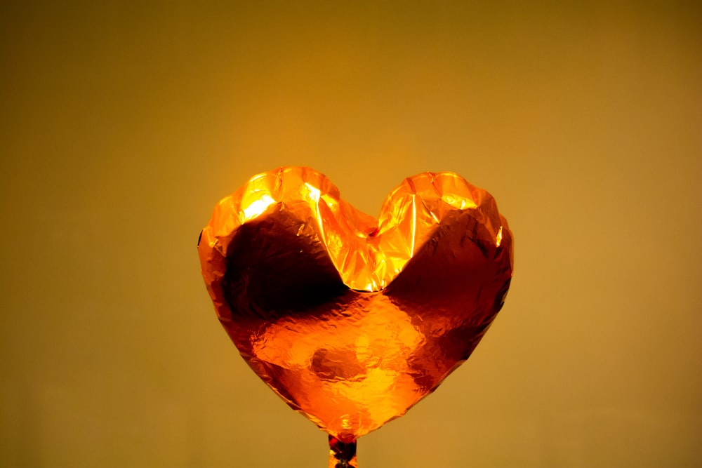 brown heart-shaped balloon