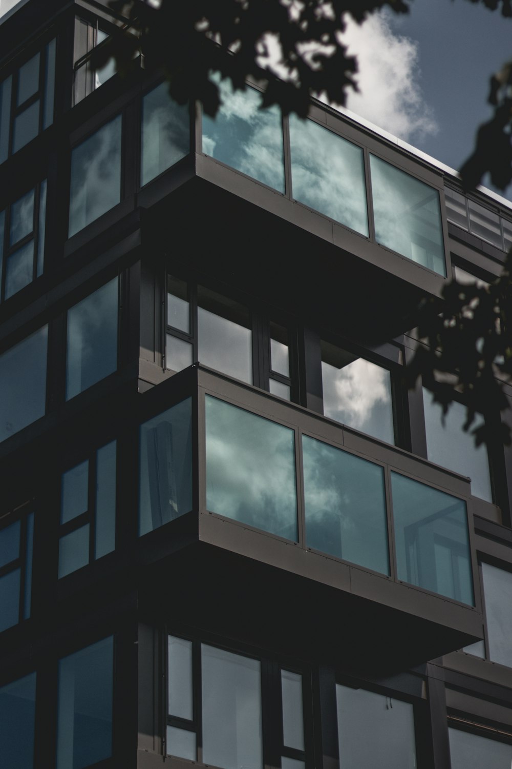 brown house with glass windows