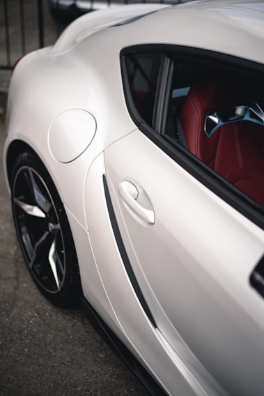 A stunning view of the car showcasing its sleek design.