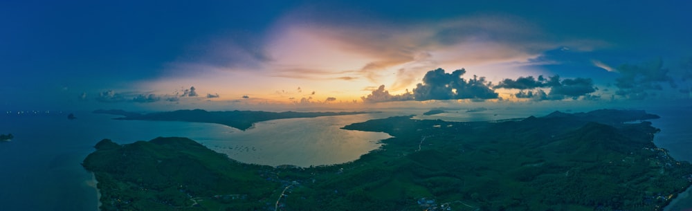 body of water during golden hour