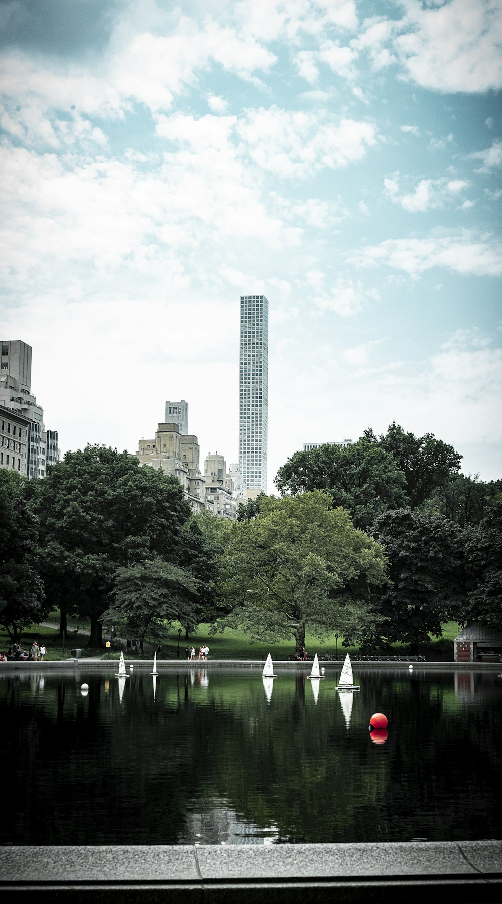 green trees and buildings during daytime