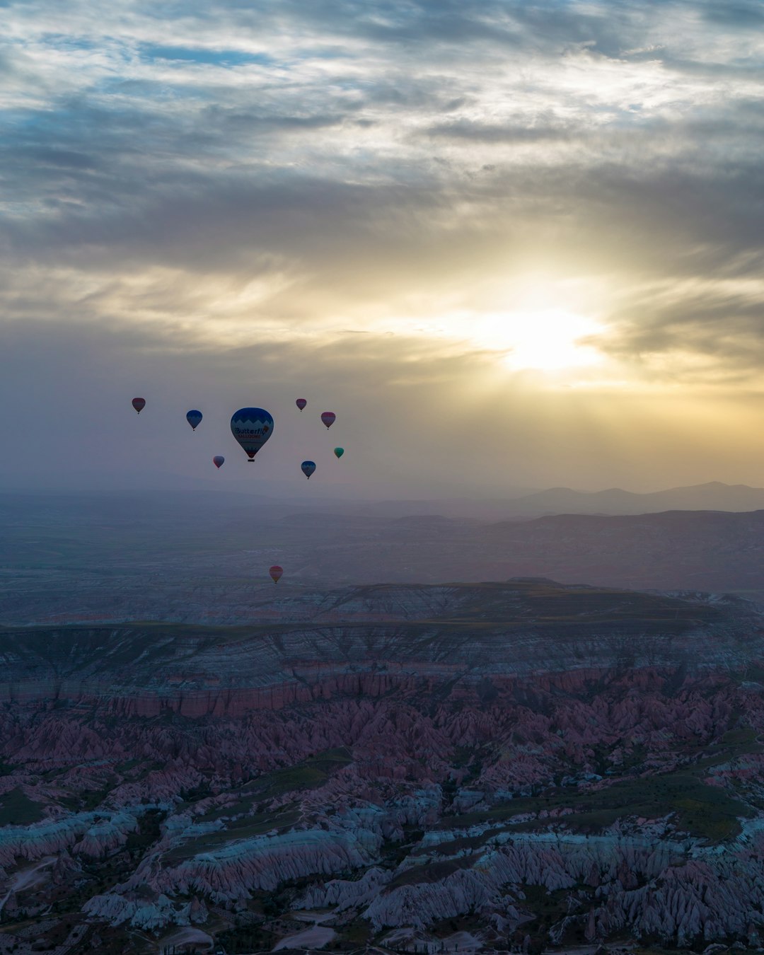 photography of floating hot air balloons during sunset